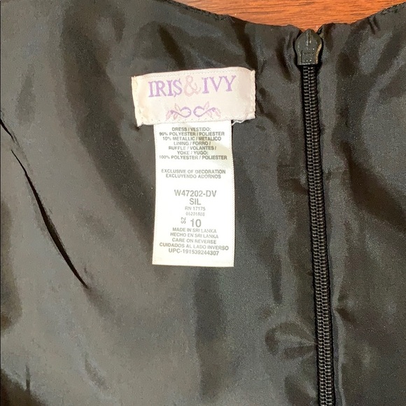 Iris & Ivy Striped Metallic Party Dress - Picture 3 of 3